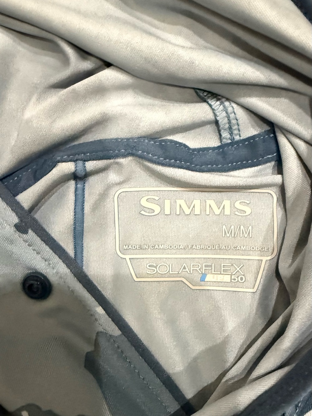 Simms Blue Camo Hooded Long-Sleeve Pullover Size M - Picture 5 of 9